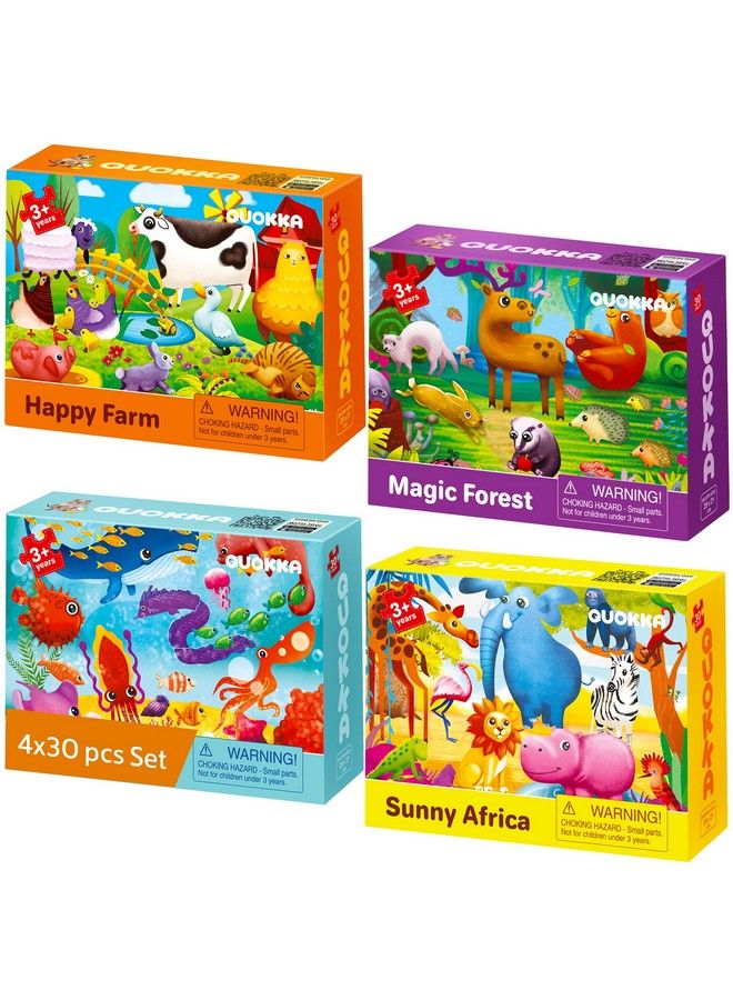 quokka ألغاز للأطفال من عمر 35 بواسطة كواكا 4 × 30 قطعة ألغاز للأطفال من عمر 24 تعليم الحيوانات ألغاز للأطفال من 48 سنة ألعاب تعليمية للأولاد والبنات - Image 2