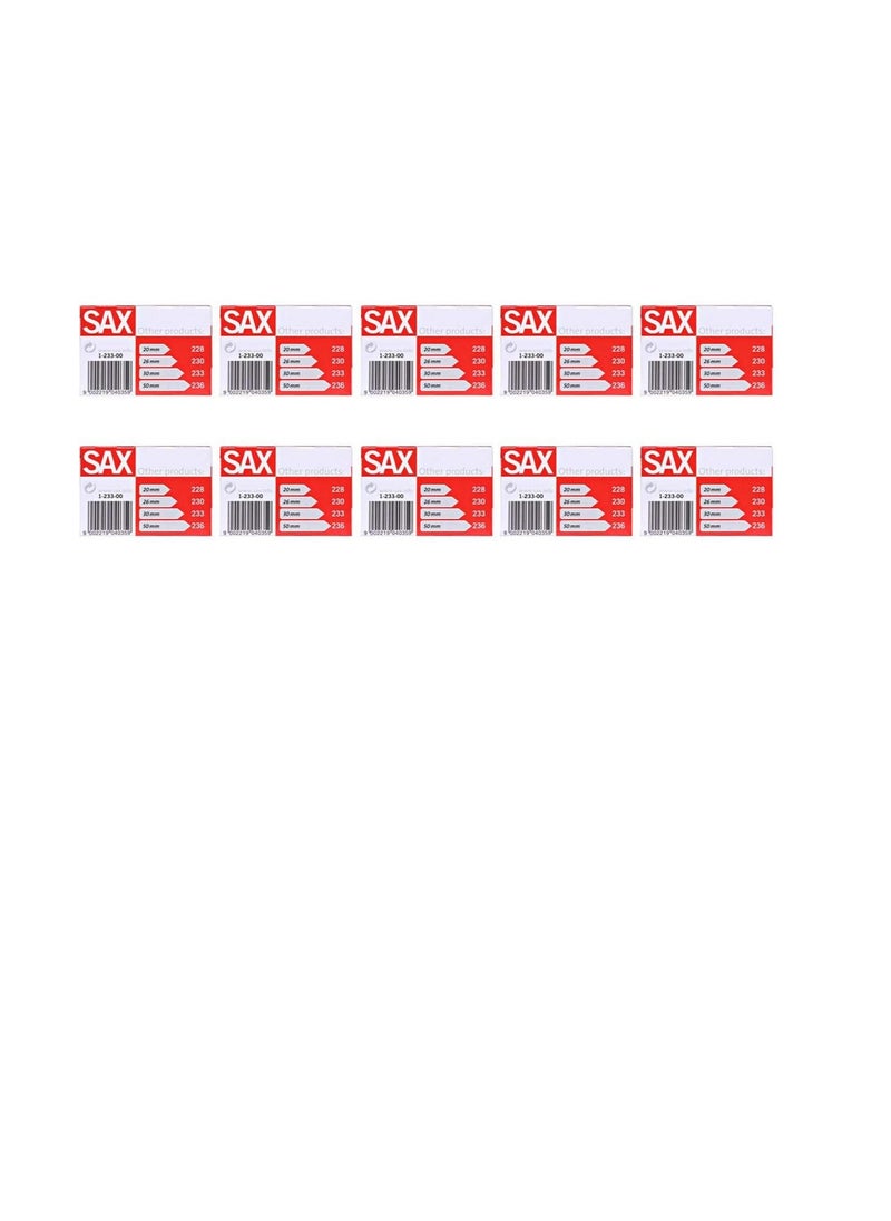 Sax Sax233  Paper Clips  no 233 - 10 Boxes x 100 Pieces - 30mm -1000 pcs  - Image 1