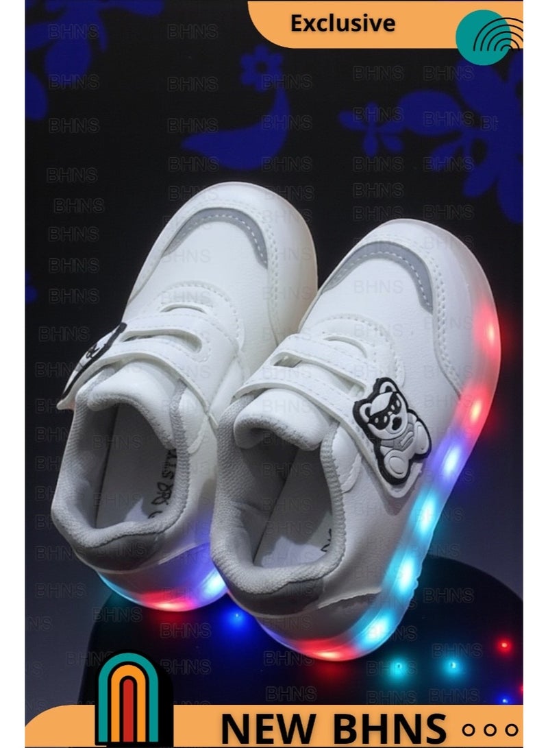 stylish LED Light Up Kids Shoes - Light-Up Shoes for Girls and Boys, Light-Up Shoes for Girls and Boys, Light-Up Shoes for Kids, Sizes 20-25, Light-Up Design, Anti-Slip, Comfortable, Easy to Wear, Kids Shoes, Kids Walking Shoes, Kids Shoes with Light - Image 2