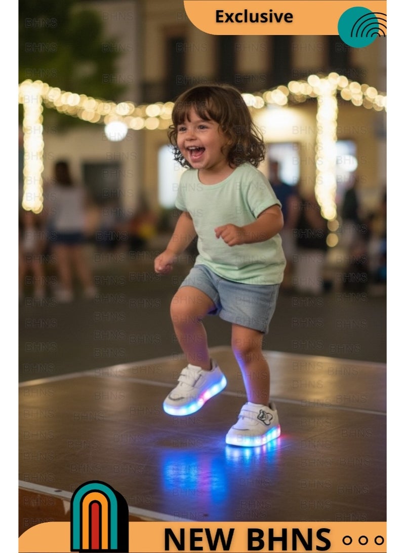 stylish LED Light Up Kids Shoes - Light-Up Shoes for Girls and Boys, Light-Up Shoes for Girls and Boys, Light-Up Shoes for Kids, Sizes 20-25, Light-Up Design, Anti-Slip, Comfortable, Easy to Wear, Kids Shoes, Kids Walking Shoes, Kids Shoes with Light - Image 4