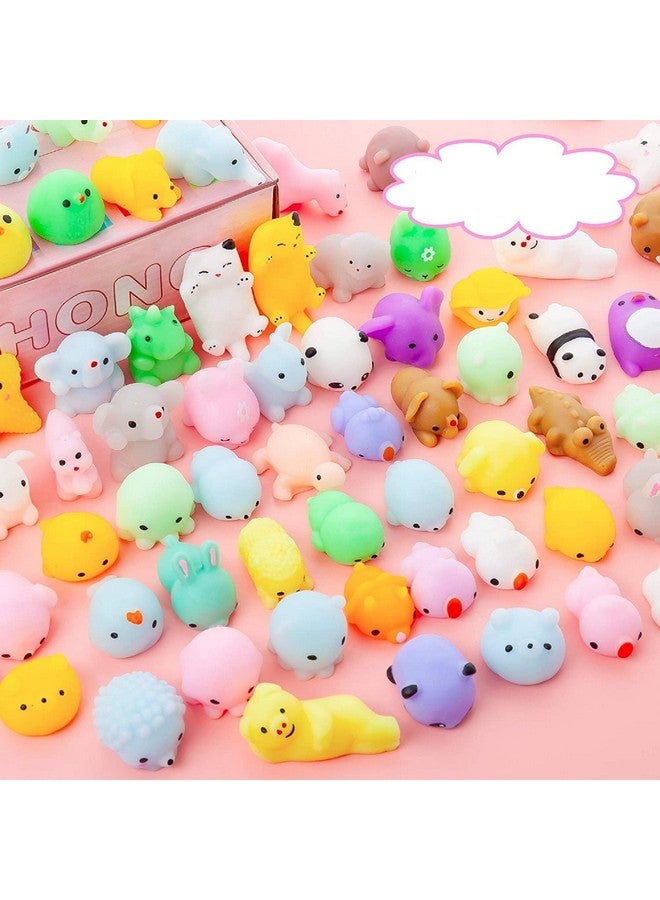 Chocozone Pack of 50 Squishy Toys Squishies Animals Squeeze Toys Stress Balls Cute Birthday Party Favors Squishy Toy for Kids - Image 1