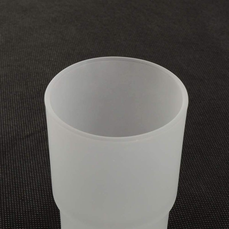 Decent Glass Frosted Glass Toothbrush Holder Replacement Glass for Washroom Simply Place Where Want No Need to ScrewFitting Pack of 2 - Image 2