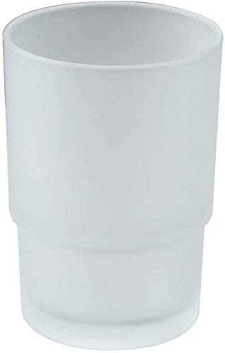 Decent Glass Frosted Glass Toothbrush Holder Replacement Glass for Washroom Simply Place Where Want No Need to ScrewFitting Pack of 2 - Image 1