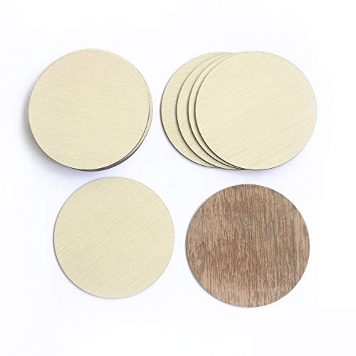 IVEI DIY Wood Finished Coasters Round Plywood Sheet Craft - Plain Wooden Coasters Circle Shaped Blank Cutouts for Painting Wooden Sheet Craft, - Set of 12 (3.5in X 3.5in) - Image 1