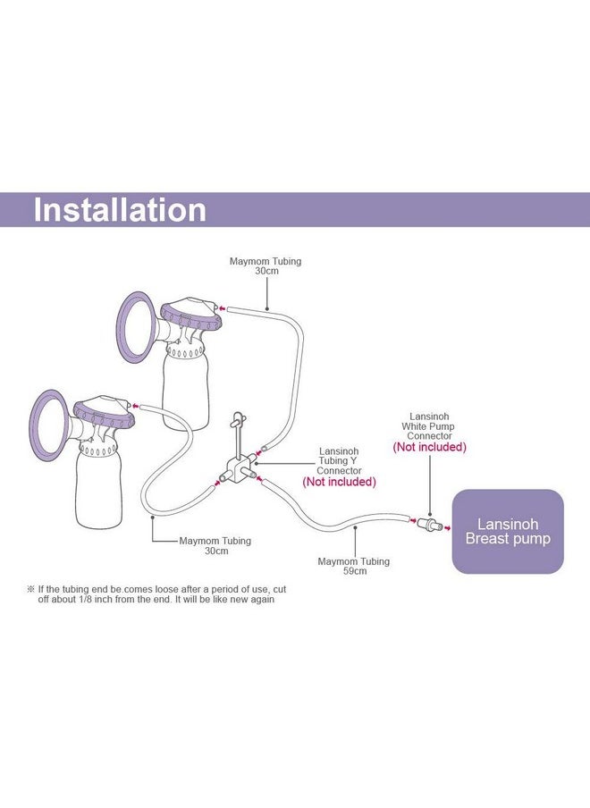 Maymom Tubing Compatible With Lansinoh Breastpump Not Original Lansinoh Pump Parts Replace Lansinoh Tubing. Work With Lansinoh Signature Prolansinoh Smartpump  - Image 4