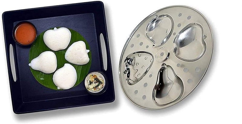 Marwall Stainless Steel 3 Layer Fruit Shaped Idli Plate and Stand - Image 2