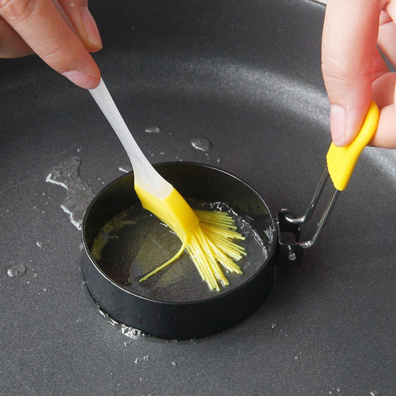 WE-CEF Egg Rings, Nonstick, Professional and Large, Stainless Steel, Black, Round, Set of 2 - Image 3