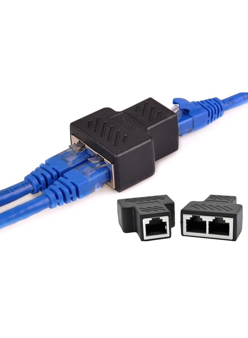 BreeJooy 2 Pack Adapter STP UTP Cat6 RJ45 8P8C Plug to Dual RJ45 Splitter Network Ethernet Patch Cord Adapter - Image 5