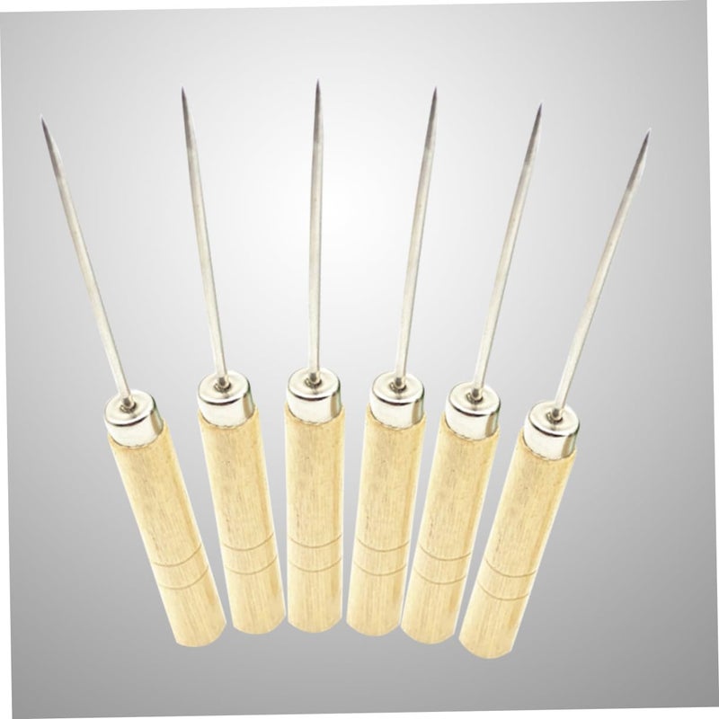 LOLIPPYY 10pcs Wooden Handle Scriber Needle for Marking Patterns Essential Modelling and Quilling Tool for Crafts and Art Projects - Image 4