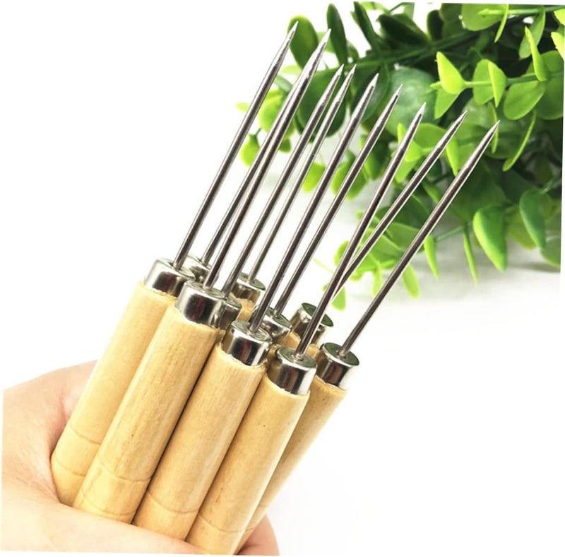 LOLIPPYY 10pcs Wooden Handle Scriber Needle for Marking Patterns Essential Modelling and Quilling Tool for Crafts and Art Projects - Image 5