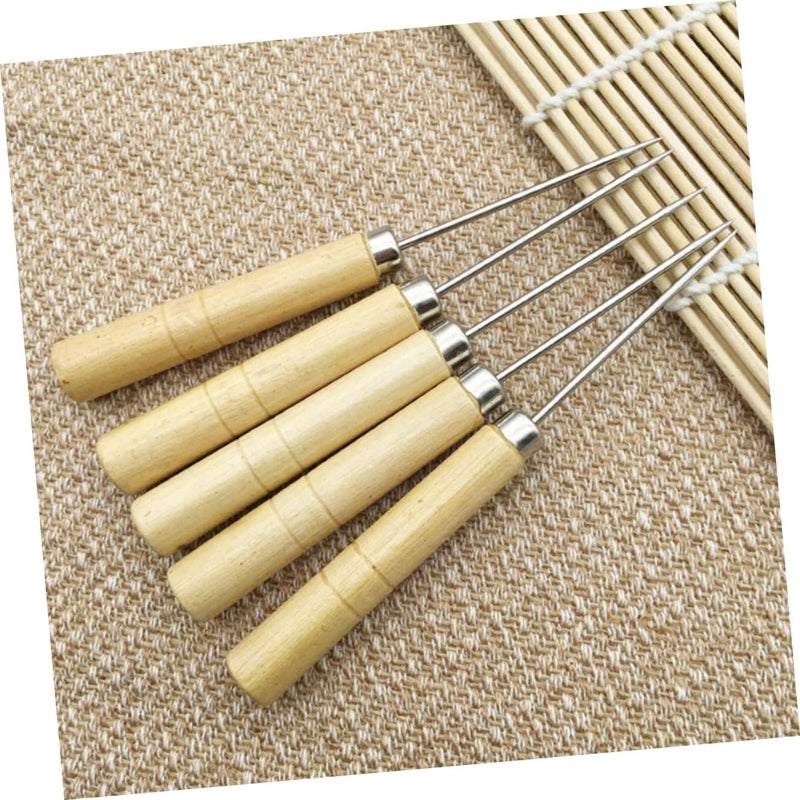 LOLIPPYY 10pcs Wooden Handle Scriber Needle for Marking Patterns Essential Modelling and Quilling Tool for Crafts and Art Projects - Image 2
