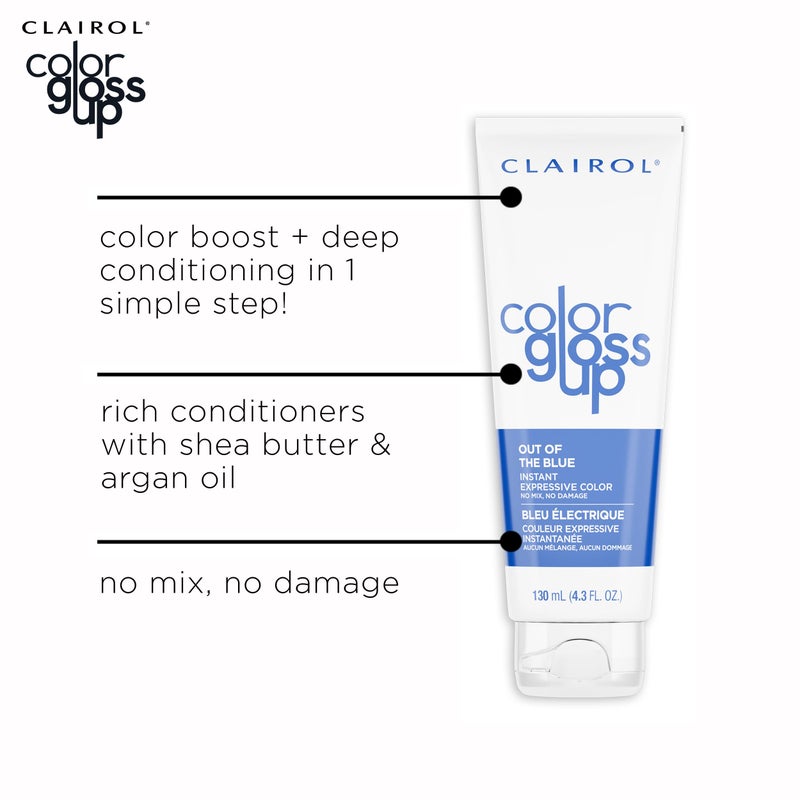 Clairol Color Gloss Up Temporary Hair Dye, Out of the Blue Hair Color, Pack of 1 - Image 4