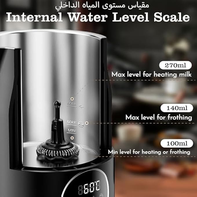 CONOYAR Electric Milk Frother 4 In 1 Milk Steamer Milk Warmer With Temperature Control 03L Automatic Milk Foamer Hot And Cold Foam For Coffee Espresso Latte Hot Chocolate - Image 4