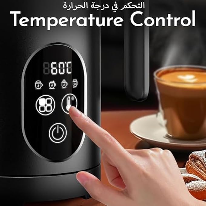 CONOYAR Electric Milk Frother 4 In 1 Milk Steamer Milk Warmer With Temperature Control 03L Automatic Milk Foamer Hot And Cold Foam For Coffee Espresso Latte Hot Chocolate - Image 5