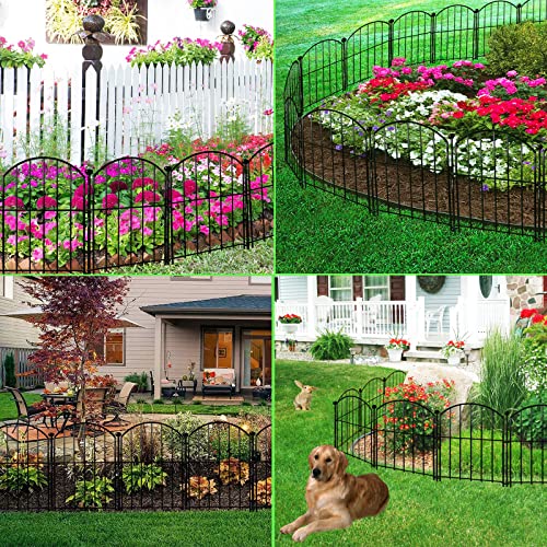 Thrivinest Decorative Garden Fence 17in(H)x13in(W), 26 Pack Rustproof Metal No Dig Fence Animal Barrier for Dog, Arched Flower Bed Edging Ornamental Wire Border Panel Fencing for Yard Patio Outdoor Decor - Image 5