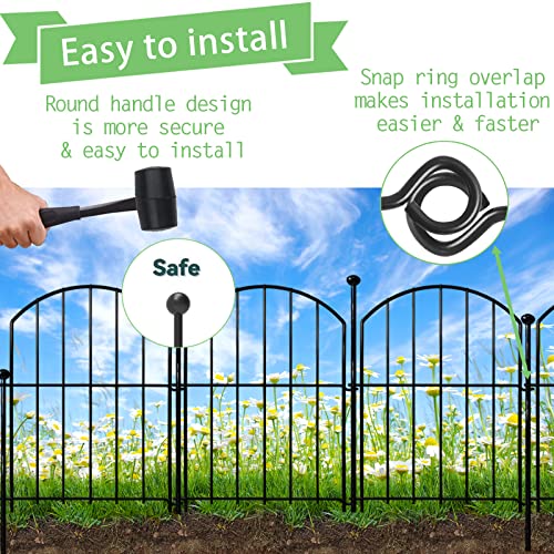 Thrivinest Decorative Garden Fence 17in(H)x13in(W), 26 Pack Rustproof Metal No Dig Fence Animal Barrier for Dog, Arched Flower Bed Edging Ornamental Wire Border Panel Fencing for Yard Patio Outdoor Decor - Image 3