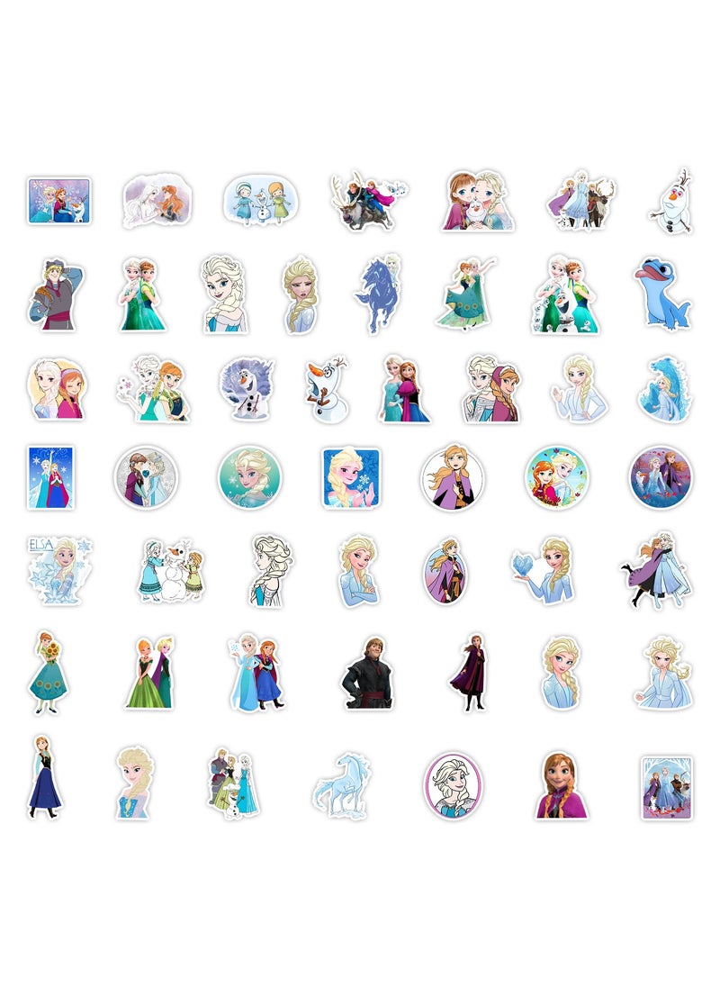 Frozen Elsa 50 قطعة إلسا أنا أميرة الشعر الطويل المجمدة ملصقا للماء الكرتون الفينيل ملصقا كمبيوتر محمول  - Image 3