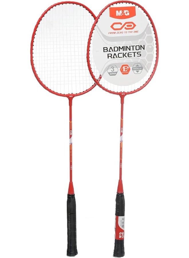 M&G M2 Badminton Racket Set, 2 Lightweight Dynamic Rackets with 3 Shuttlecocks for Agile Play - Image 1