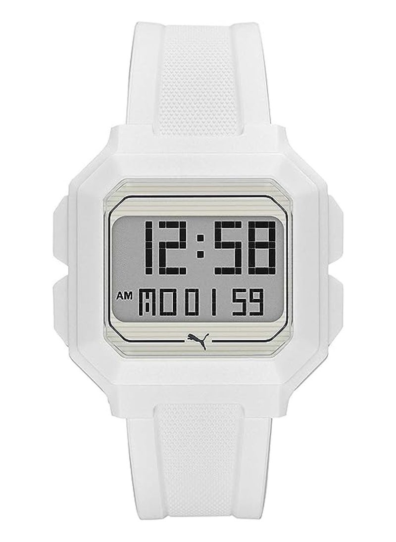PUMA Unisex Puma Remix White Digital Watch - P5018  - Image 1