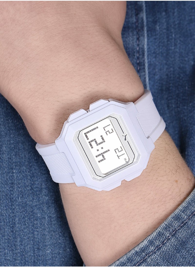PUMA Unisex Puma Remix White Digital Watch - P5018  - Image 4