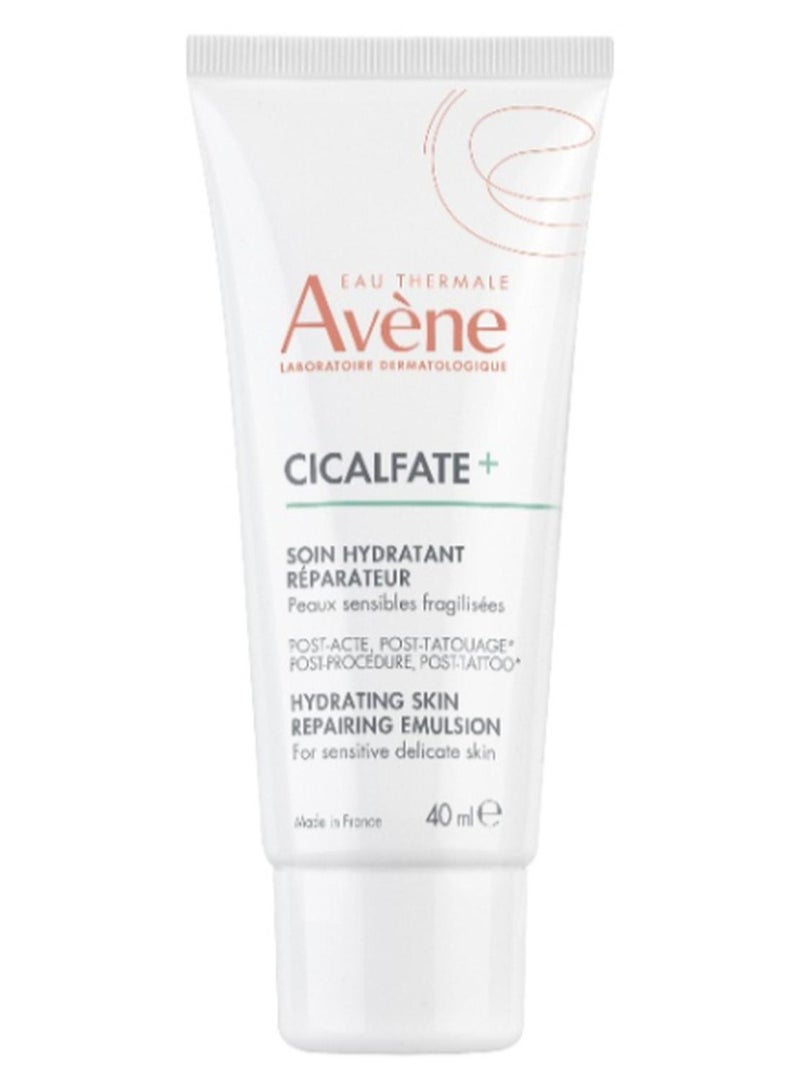 AVENE Cicalfate+ Hydrating Skin Recovery Emulsion for post-procedure & post-tattoo - Helps Restore Skin Barrier - 24hr Hydration - Fragrance free - 40 ml White 40ml - Image 1