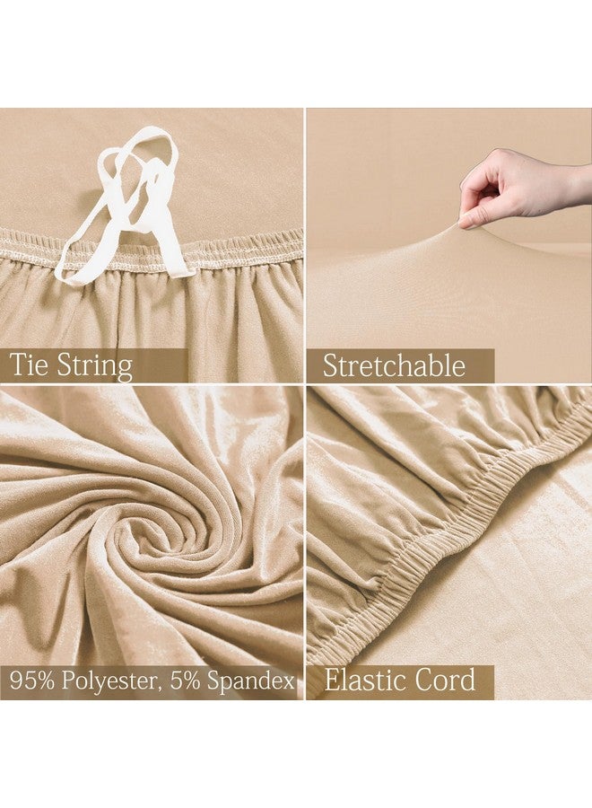 HOKIPO Elastic Stretchable Triple Seater Sofa Cover, Beige (AR-4279-E23) - Image 2