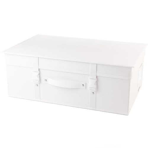HANGERWORLD Wedding Dress Storage Box Bridal Gown Preservation Kit including 10 sheets of Archival Acid Free Tissue Paper (Medium, White) - Image 1