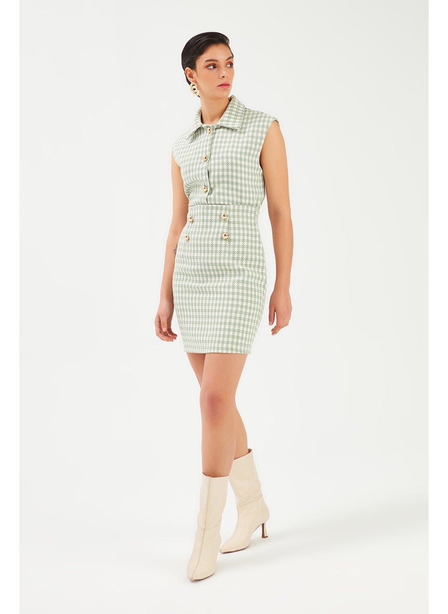 Houndstooth Patterned Mini Skirt - Almond Green - pzsku/Z359E814282A9FDF88C4EZ/45/_/1736324287/3632de50-a5f7-4f09-9e8a-dc73a8609d12