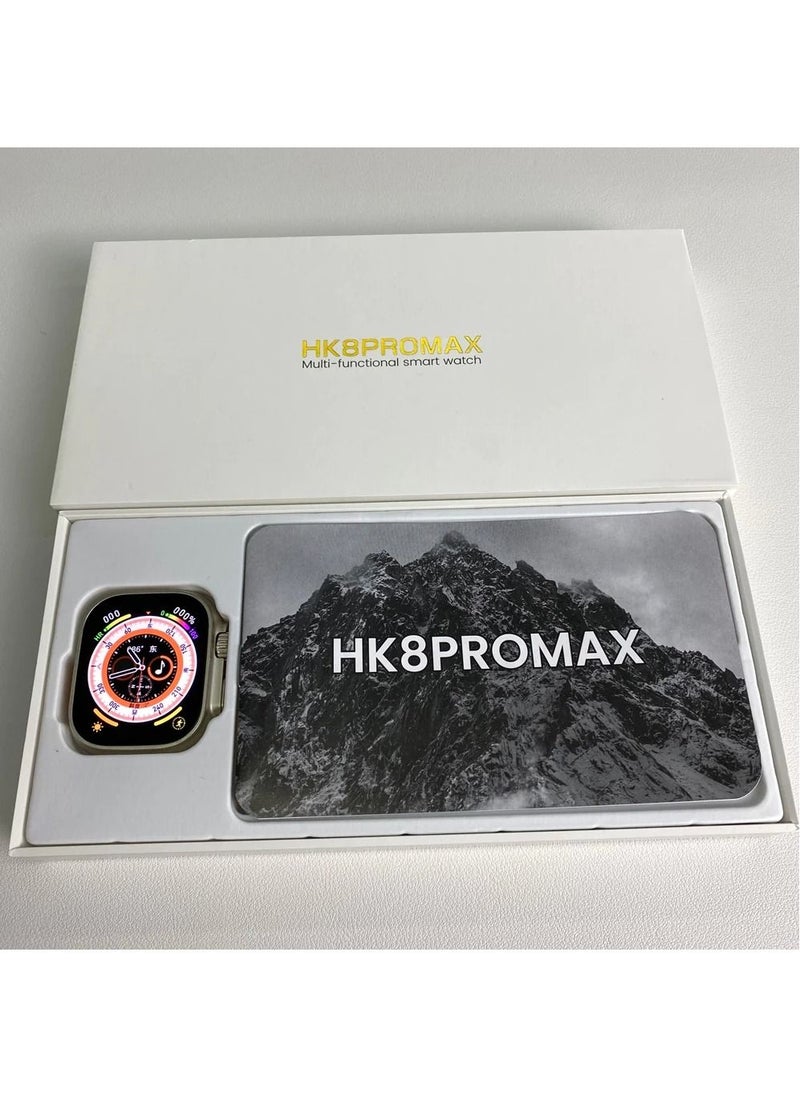 ويرفيت برو - ساعة ذكية HK8 PRO MAX شاشة AMOLED 2.12 بوصة 485 * 520 بكسل - بلوتوث V5.2 (أسود) - Image 1