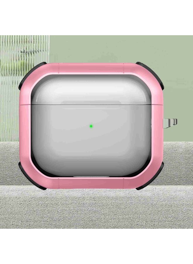 Raxoom Case Cover For AirPods 3 Thunder Transparent Armor Wireless Earphones Protective Case Pink