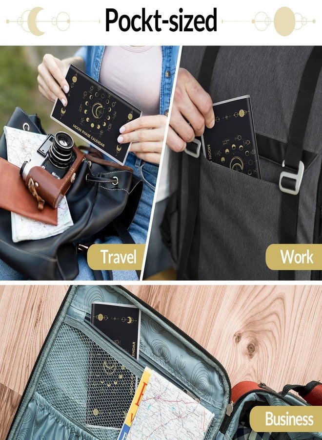 Zuozee Pocket Calendar 2026-2027, Small Pocket Planner 2026 for Purse, Monthly Planner with Pvc Cover, Small Size (3.5" x 6"), From January 2026 - December 2027 - Moon Phase - Image 3