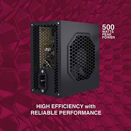 FINGERS BlackBox-500 High Efficiency Power Supply SMPS (500 Watts Power Supply Unit | Rich Black Finish) - Image 3