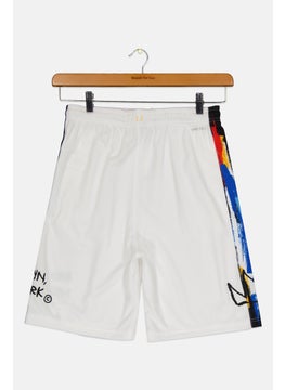 Nike Nike x NBA Kids Boy Sportswear Fit Basketball Shorts, White  - Image 2