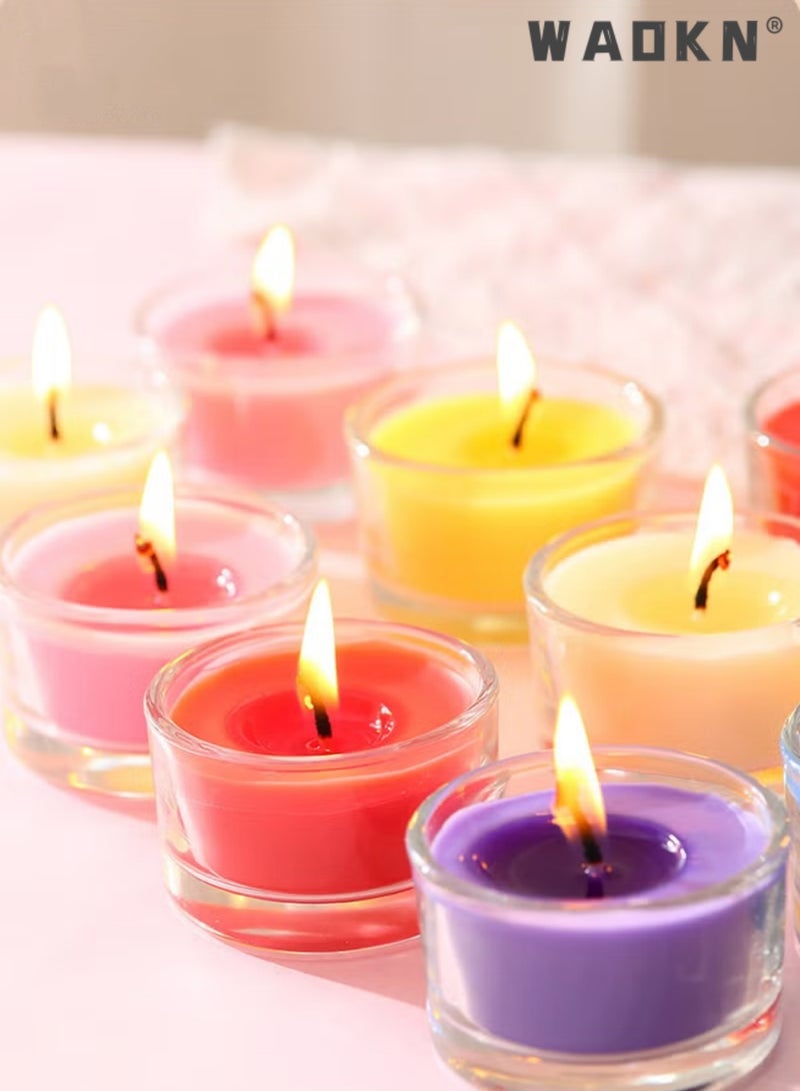 دبليو أيه أو كي أن 6 مجموعة شموع معطرة برائحة الشاي المستديرة ، هدية شمعة معطرة إبداعية ، شموع زجاجية مستديرة رومانسية ، شموع متعددة الألوان طويلة الاحتراق ، اقتراح حزمة الهدايا شموع معطرة لحفلات الزفاف ، احتفالات الذكرى السنوية ، أعياد الميلاد ، ديكور المنزل ، سبا - Image 5