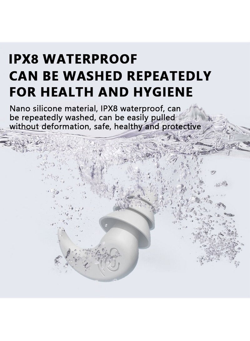 AROAQ Ear Plugs, High Fidelity Reusable Silicone Noise Cancelling Earplugs, Soft Silicone Reusable Earplugs For Swimming, Sleeping, Diving, Noise Sensitivity & Flights, Blue - Image 4