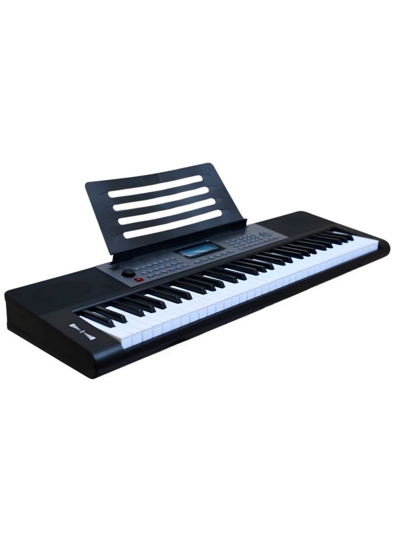 Angelet XTS-690 Electronic Keyboard 61 Keys Portable Piano Organ with USB / MIDI / SD Ports, 300 Tones & Rhythms + Adapter , Note Stand & Manual - 5 Octaves - Image 1