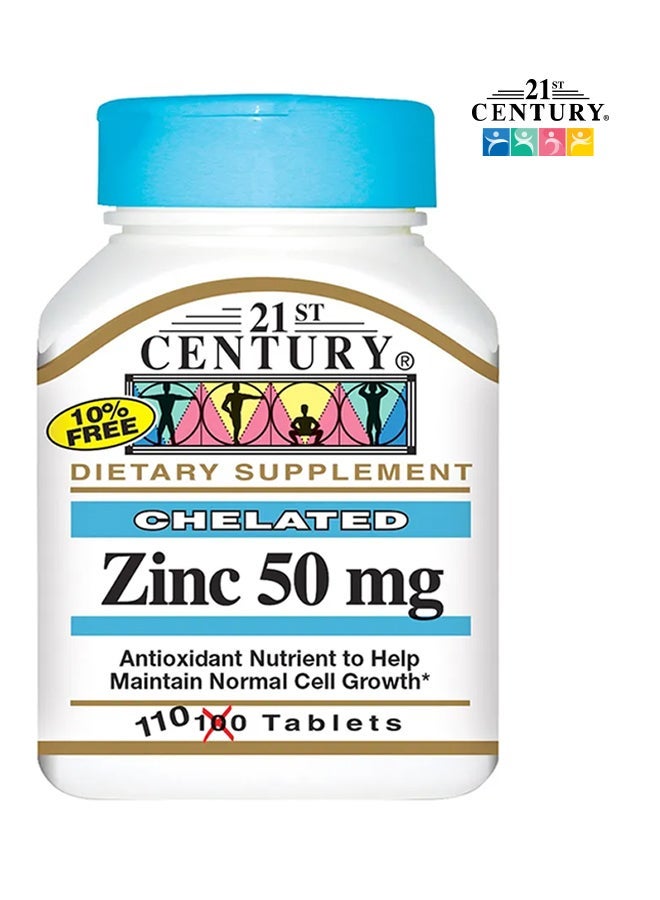 Chelated Zinc Dietary Supplement 50 mg - 110 Tablets