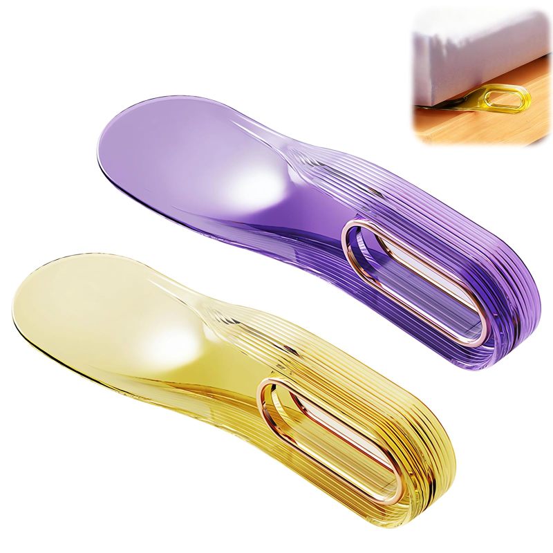 Mattress Lifter 2-Pack Yellow Purple 2-In-1 Design Ergonomic Curved Handle - Effortless Wedge Insertion Durable ABS Material Bed Sheet Tool for Solo Bed Making Bedroom Use - Image 1