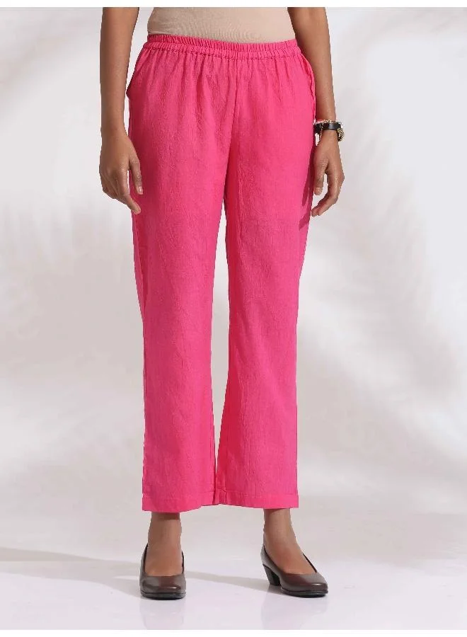 trueBrowns trueBrowns Pink Cotton Print Sleeveless Kurta Set