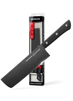 Samura Samura SHADOW Nakiri Knife | 6.7"/170 mm | AUS-8 Stainless steel with Black Non-Stick Coating | ABS Plastic Handle | Durable | Heat Resistant | Comfortable | Easy Grip  - Image 1