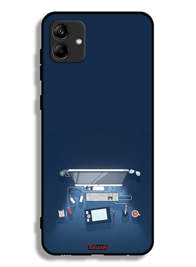 Tolwak Samsung Galaxy A04 Protective Case Cover Computer Desk Art - Image 1