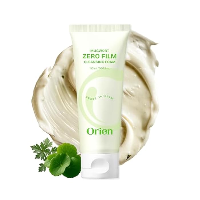 Orien Mugwort Zero Film Cleansing Foam 5.07 fl.oz, 150ml ㅣDaily Makeup Blackhead Removal No pore clogging Korean skincare double cleansing - Image 1