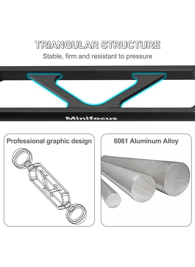 MINIFOCUS ذراع تمديد مزدوج من الألمنيوم 8 بوصات، موصل رأس كروي 1 بوصة لنظام ذراع CNC تحت الماء، تمديد رأس كروي للضوء الفلاش/فيديو/صندوق كاميرا الغوص، مقاوم للماء ومضاد للصدأ (عبوة 2) - Image 3