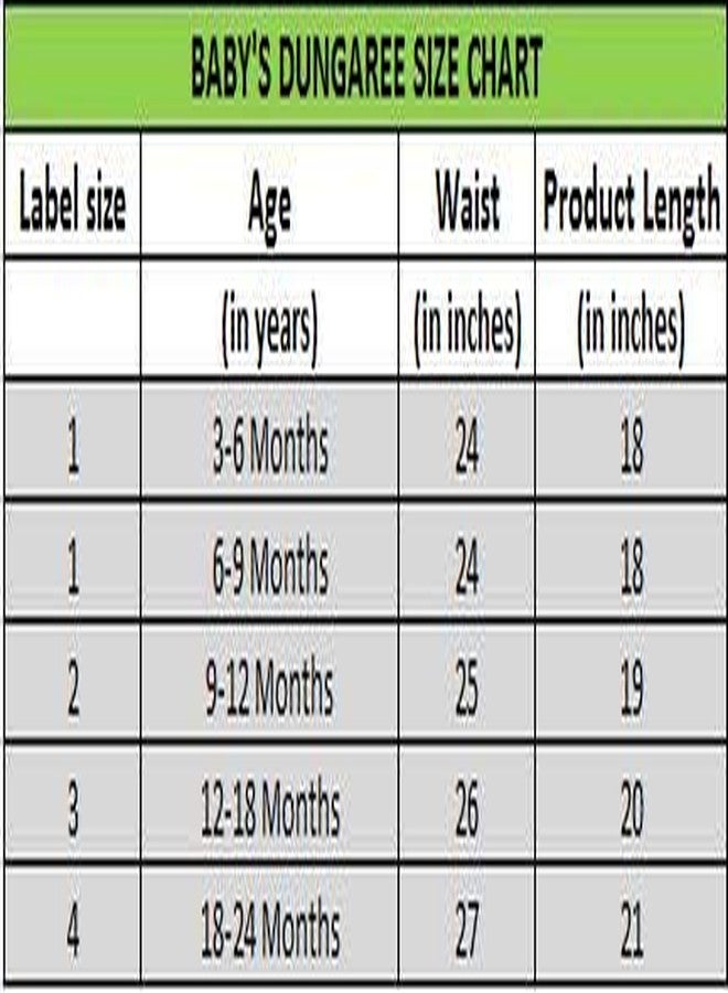 FASHION GRAB Dungaree for Baby Boys & Baby Girls Printed Denim With Front Pocket - Image 5