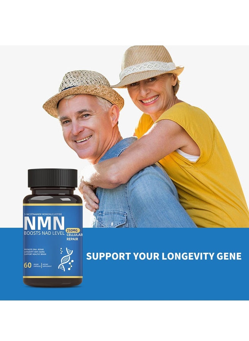 MAAC10 Formulas NMN Supplement Alternative - Liposomal NMNH (Dihydronicotinamide Mononucleotide) - High Purity NAD Supplement for Anti Aging, Energy, Focus - 60 Capsules - 250mg  - Image 3