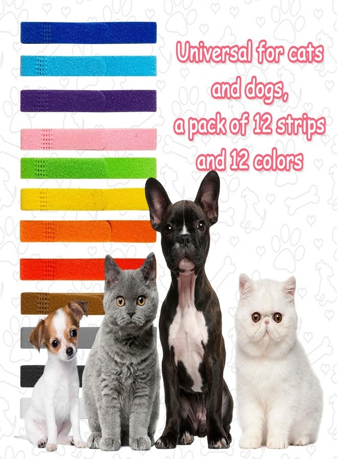 Bilkeru 12 Colors Puppy Collars for Litter, Double-Sided Soft Adjustable Identification Collars Puppy Whelping Collars Newborn Dog Kittens Band for Pet (L) - Image 3