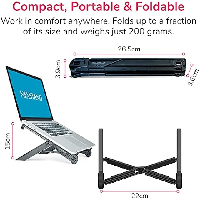 NEXSTAND K7 LITE 2019 LAPTOP STAND FOLDABLE ERGONOMIC DESIGN FOR LAPTOPS (10-18.4 INCHES) AND TABLETS - Image 3