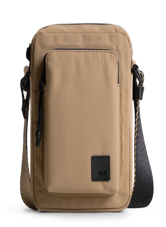 DailyObjects Pivot Travel Sling Bag for Men and Women|Adjustable Shoulder Strap|Recycled Lightweight Material|Water Repellent|Zippered Main Compartment|Slip Pockets| For Daily Use & Travel (Sand) - Image 1