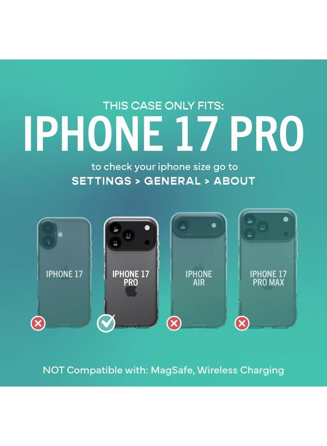 Smartish ® iPhone 17 Pro Clear Case - Gripmunk [Lightweight + Protective] Anti-Yellowing Slim Case - Drop Tested Ultra Thin Grip Cover for Apple iPhone 17 Pro - Clearly Clear - Image 5