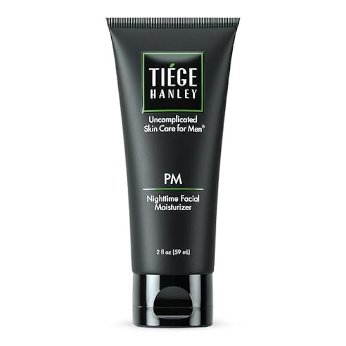 Tiege Hanley Face Moisturizer for Men, Nighttime Facial Moisturizer With Collagen, Hyaluronic Acid, and Peptides, Hydrating Overnight Face Cream, Gentle on Sensitive Skin, Men’s Skin Care, 2.5 FL Oz - Image 1
